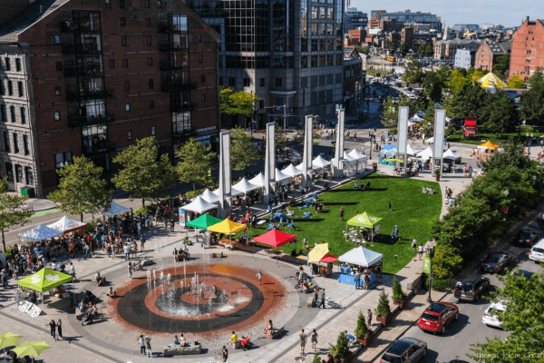 Local event at an outdoor market